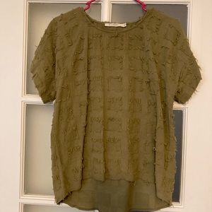 Textured green shirt